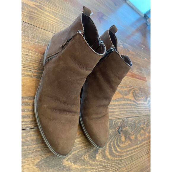 Lauren Ralph Lauren Shira Leather Zipper Heeled Ankle Boots Booties, 9.5B - Picture 1 of 11